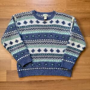 Women's Vintage L.L. Bean Mohair Wool Blend Crewneck Pullover Sweater Sz Medium